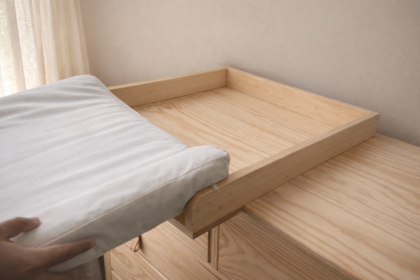 Mudador Anatómico + Base mudador madera