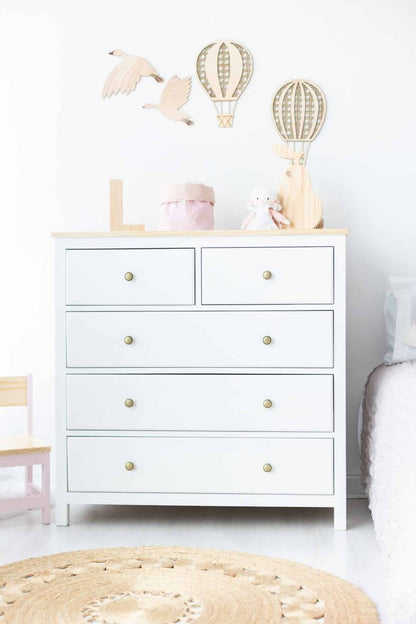 Cómoda Mudador Mila + Accesorio Mudador de Madera | Diseño 2 en 1