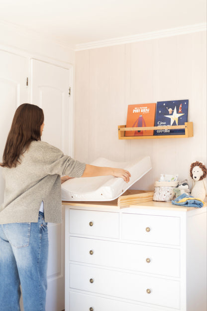 Base mudador desmontable para cómoda - Madera natural